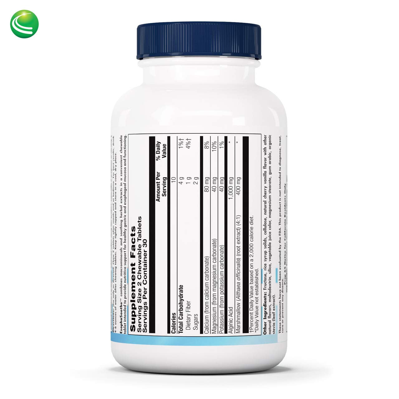 Nutra Biogenesis EsophaSoothe - Chewable Esophogeal Support with Magnesium, Potassium & Calcium for Men & Women - 60 Tablet Chews Nutra BioGenesisAu supplements