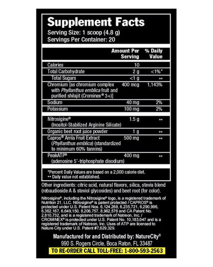 NatureCity True-NOx Nitric Oxide Supplements for Men and Women - Pre-Workout Booster NatureCityUS supplements