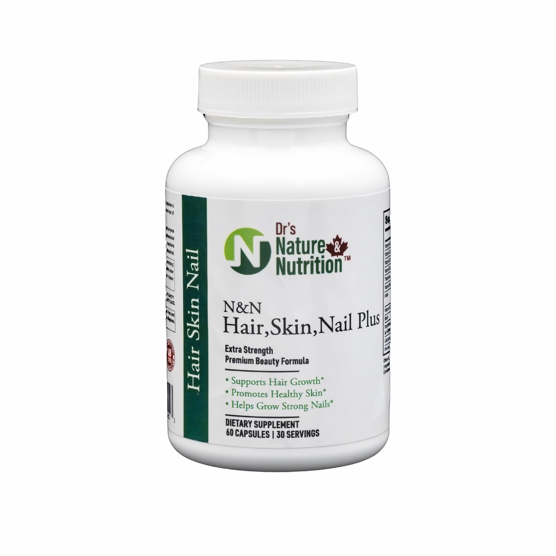 Dr's Nature & Nutrition Hair, Skin & Nail Plus Vitamin Supplement with Biotin 5000mcg, Bamboo Extract, Collagen Support - Extra Strength Beauty Supplement for Men and Women - 60 Capsules Dr's Nature & NutritionAu supplements
