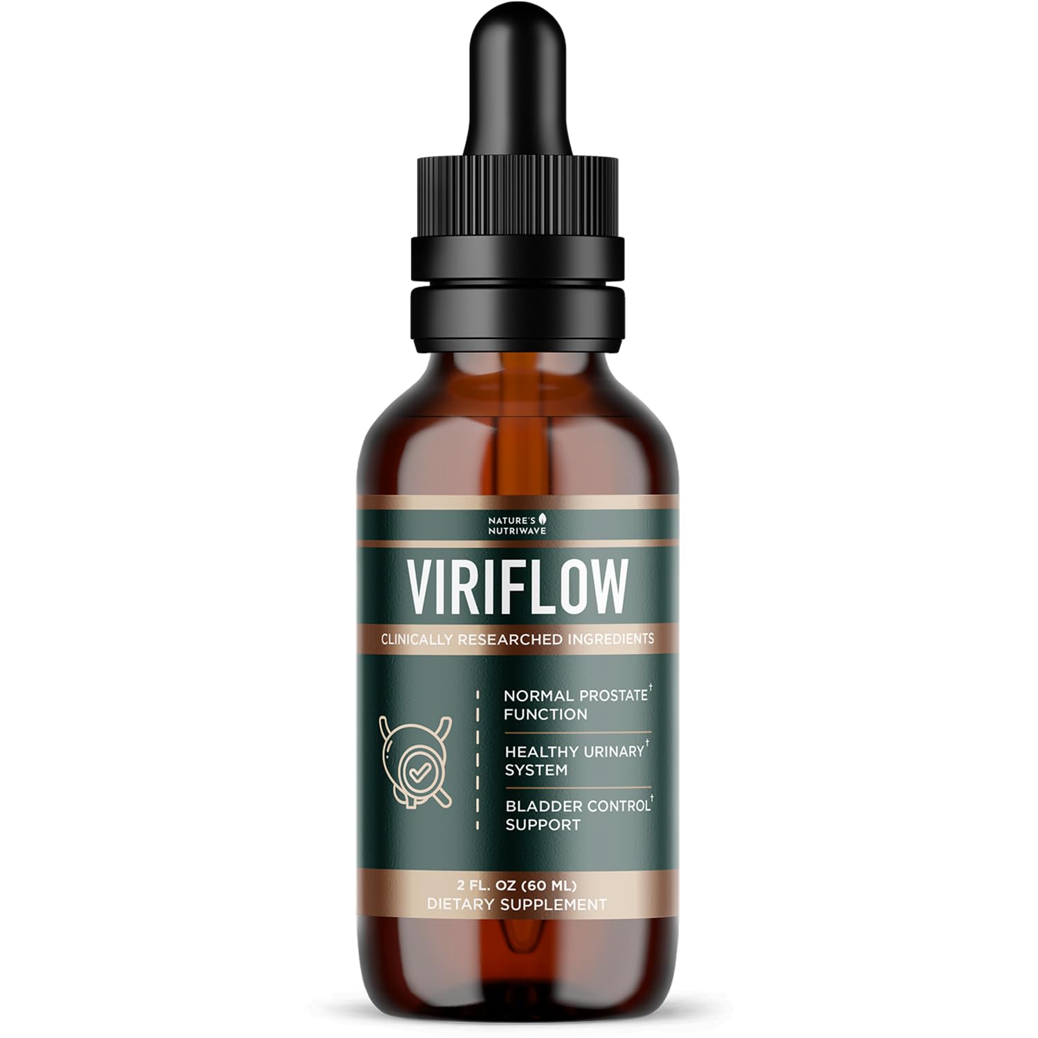 Nature’s NutriWave ViriFlow Liquid Supplement with Plant & Mineral Extracts – Natural Formula, Non-GMO, Made in USA, GMP-Certified – Easy-to-Use Liquid Drops, 60 mL, 2 Oz, 1 Month Supply Nature’s NutriWaveAu supplements