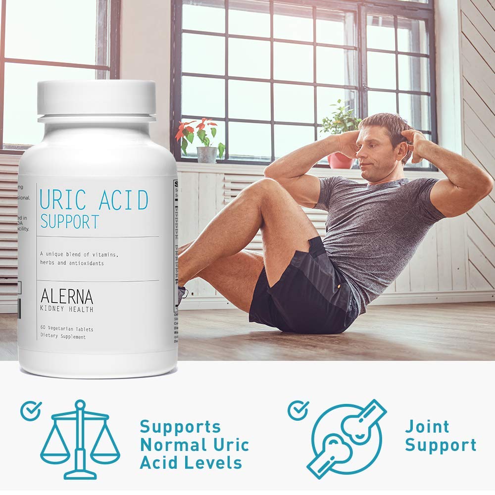 Alerna Kidney Health Uric Acid Support Supplement – Tart Cherry, Celery Seed, Turmeric, Quercetin – 60 Vegetarian Tablets (Pack of 3) Alerna Kidney HealthAu supplements