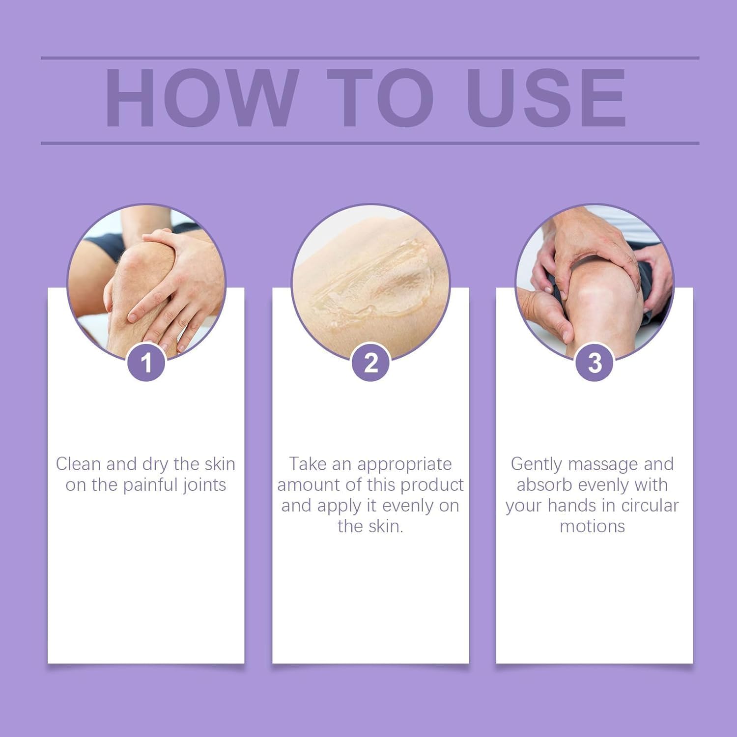 2PCS Joint Purple Gel, Purple Relief Soothing Massage Cream,Joint Activities Throughout The Body, Soothes Knees, Lumbar, Neck, Hands, and Feet AoamsfuAu supplements