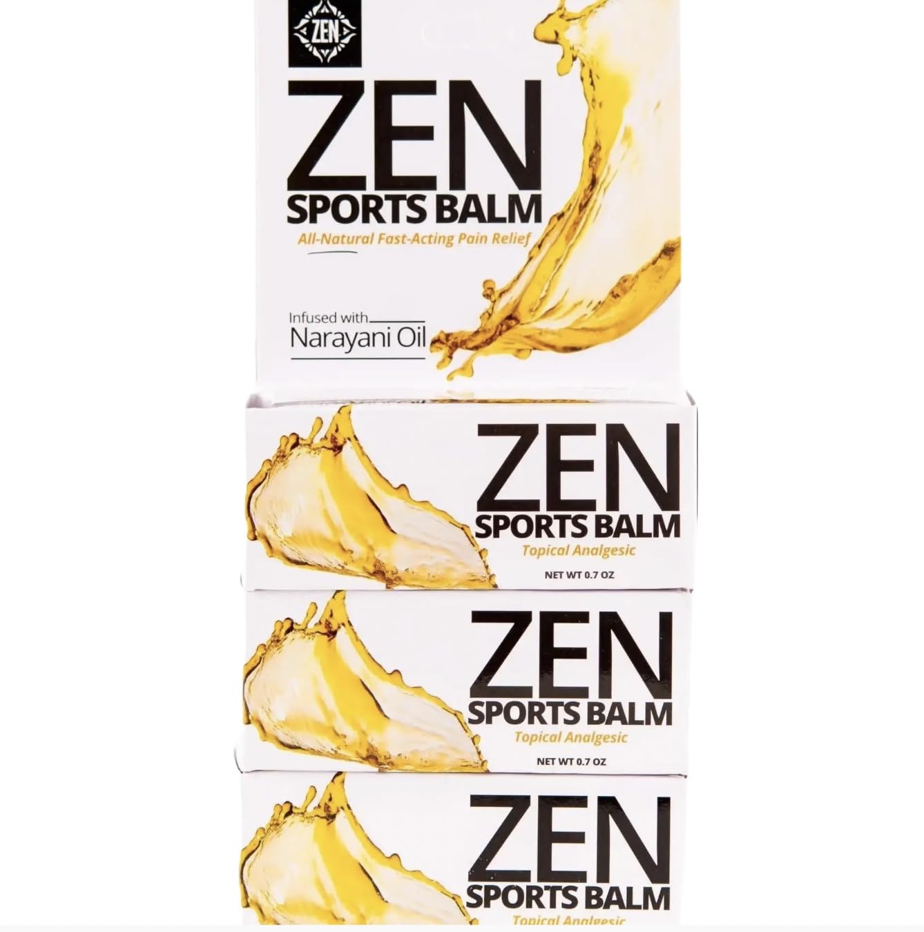 ZEN Sports Balm with Narayani Oil- Cramps, Backaches and Other Workout & Exercise Injuries, Fast-Acting (Pack of 3) ZENAu supplements