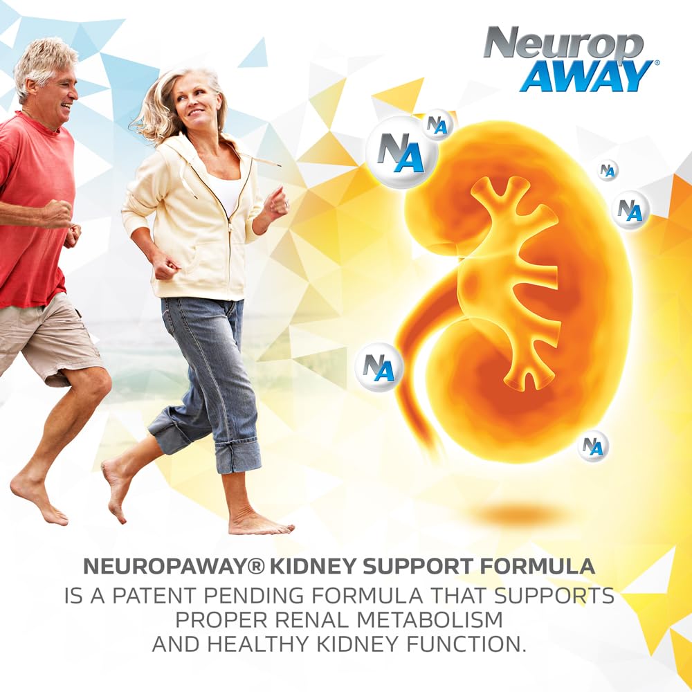 NeuropAWAY Kidney Support Formula Sugar Free with Agmatine Sulfate 500mg L-Novaline 50mg L-Ornithine 150mg L-Citrulline 100mg Per Capsule 90CT Fast Acting Kidney Support NeuropAWAYAu supplements
