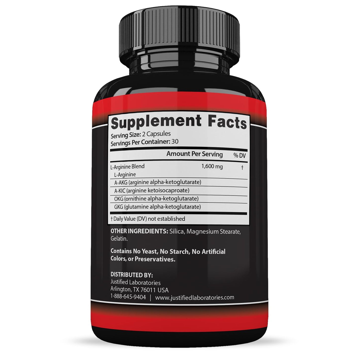 Nitric Oxide Xtreme 5000 Advanced Men's Heath Formula 60 Capsules Justified LaboratoriesUS supplements