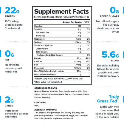 LEGION Whey+ Vanilla Whey Isolate Protein Powder from Grass Fed Cows - Low Carb LEGIONUS supplements