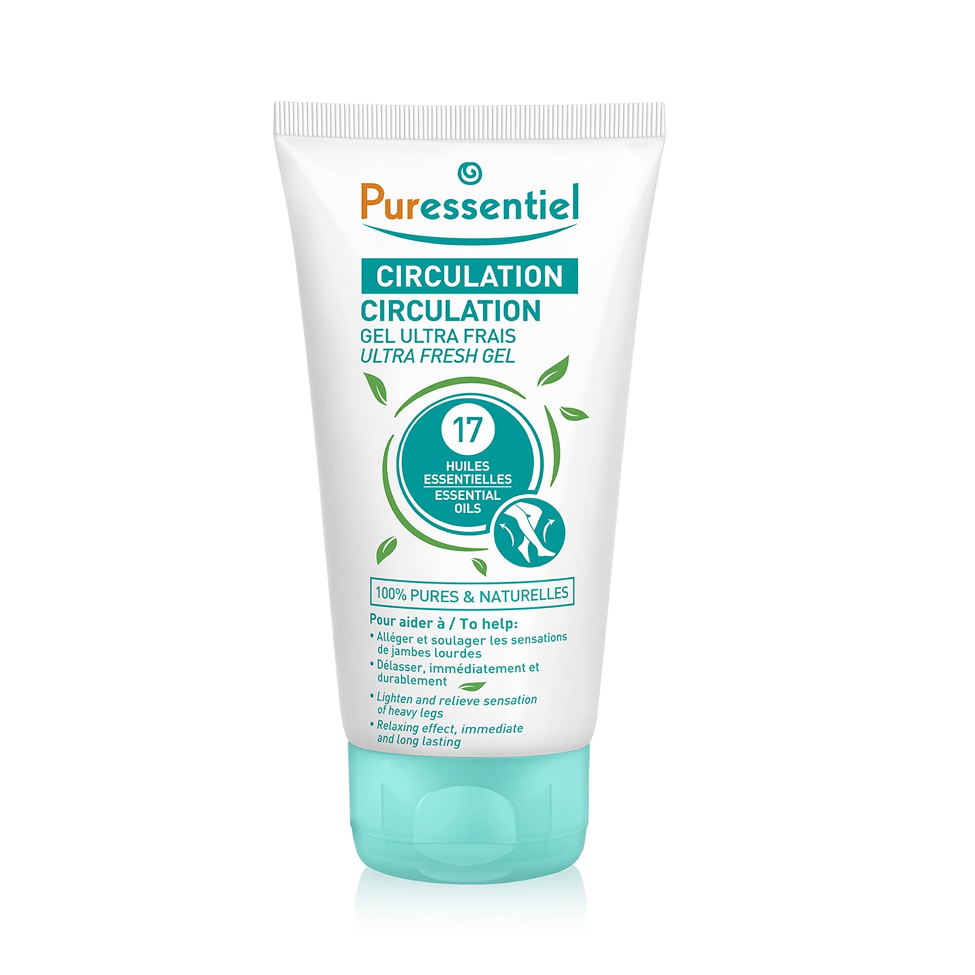 Puressentiel Soothing Gel for Tired Feet, Ankles, Legs - Aromatherapy Lotion with 17 Essential Oils for Body and Skin - Instant, Lasting Relief and Circulation - Natural and Alcohol Free - 4.22 oz PuressentielAu supplements