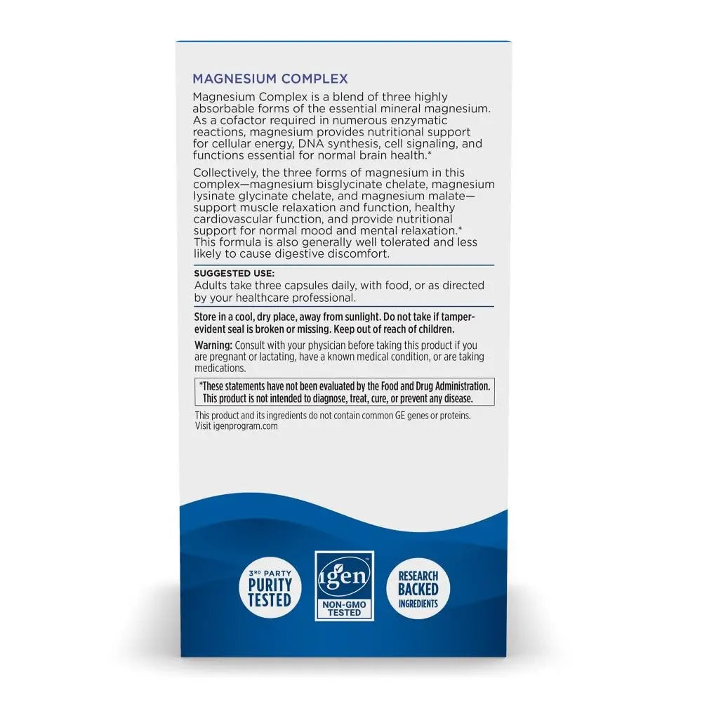 Nordic Naturals Magnesium Complex - 90 Capsules - 225 mg Magnesium, 1.9 mg Iron - Brain & Heart Health, Mood, Energy, & Muscle Relaxation - Non-GMO, Vegan - 30 Servings Nordic Naturalsnz supplements