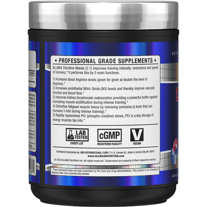ALLMAX Essentials CITRULLINE MALATE 2:1 - 300 g Powder - Improves Endurance ALLMAX NutritionUS supplements