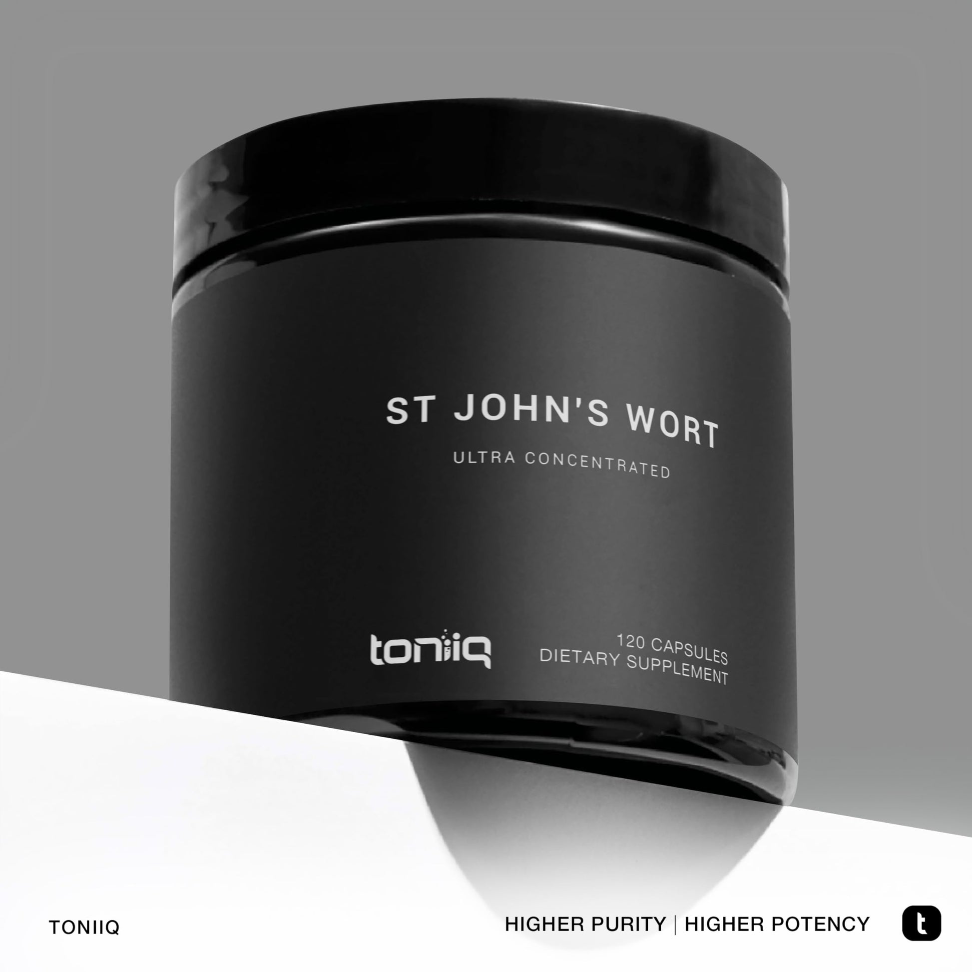 Toniiq 1,000mg Ultra High Strength St. John's Wort Capsules (Non-GMO) - 4X Concentrated Extract - 0.3% Hypericin - Highly Purified and Bioavailable - 120 Capsules ToniiqAu supplements