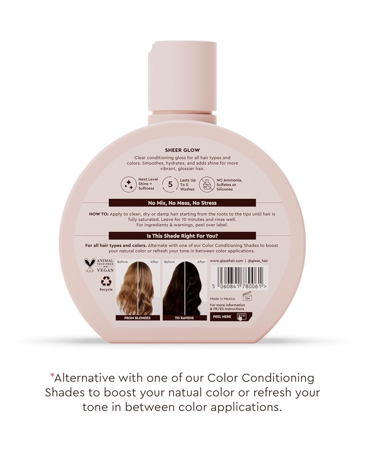 Glaze Supergloss Sheer Glow Clear Hair Gloss Mini – Smooths, Lightweight, Adds Mirror Shine & Improves the look of Damaged Hair – Travel Size 1.7 oz glazeAu supplements