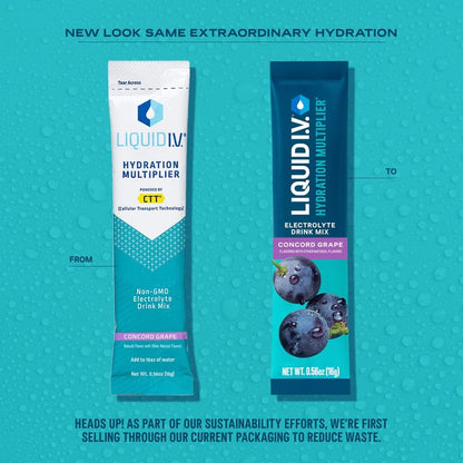 Liquid I.V.® Hydration Multiplier - Concord Grape | Electrolyte Powder Drink Mix | 1 Pack (16 Servings) Liquid I.V.US supplements