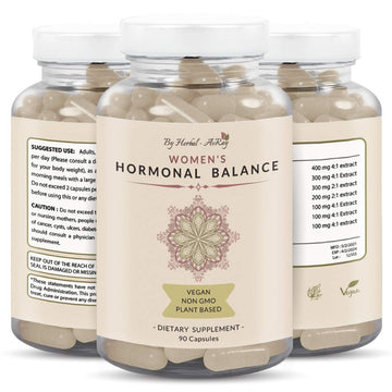 Hormone Balance for Women – Natural Female Energy & Mood Pills – Hot Flashes Menopause Relief Supplement with Vitex Chasteberry, Dong Quai, Maca Root Powder, Ginseng – 90 Veggie Capsules Herbal-avRayAu supplements