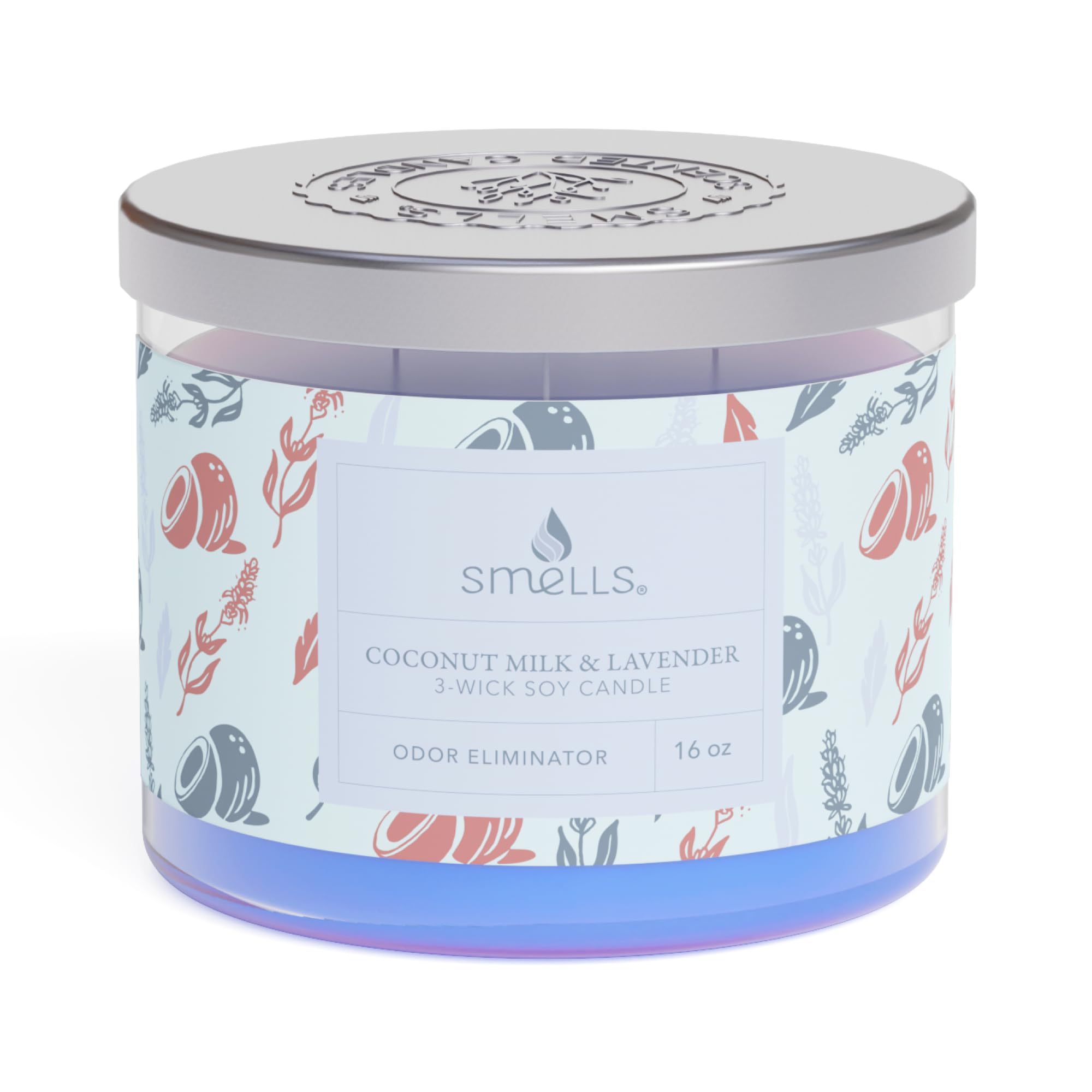 Smells - Odor Eliminator - Premium Soy Wax Jar Scented Candle 12oz. and 16oz. - 100% Cotton Single Wick SmellSAu supplements