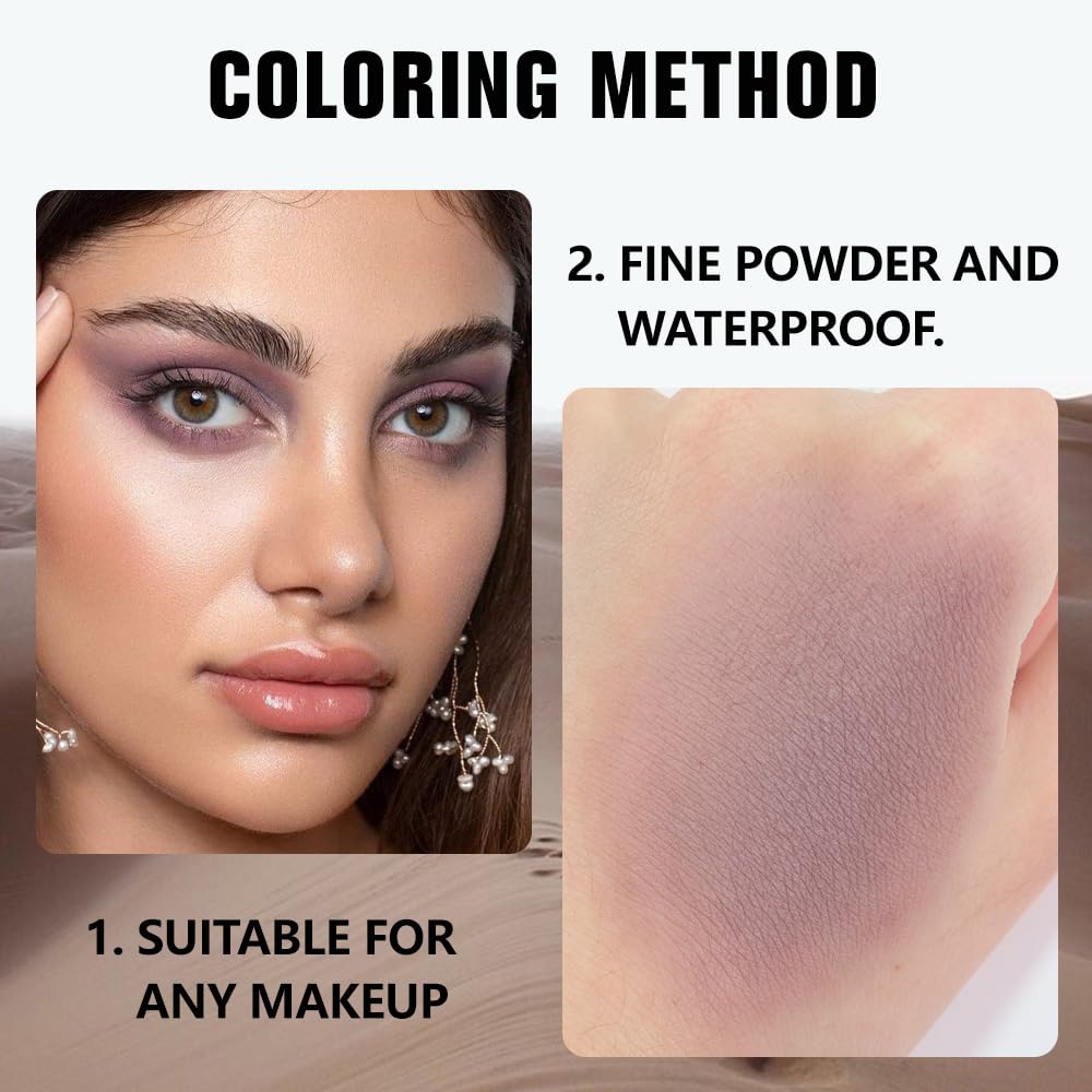evpct Mauve Taupe Plum Matte Single Eye Shadow Palette Makeup for Older Women, Plum Lavender Purple Natural Cream Eyeshadow Palette for Green Eyes, High Pigment Mini Monochrome Eyeshadow evpctAu supplements