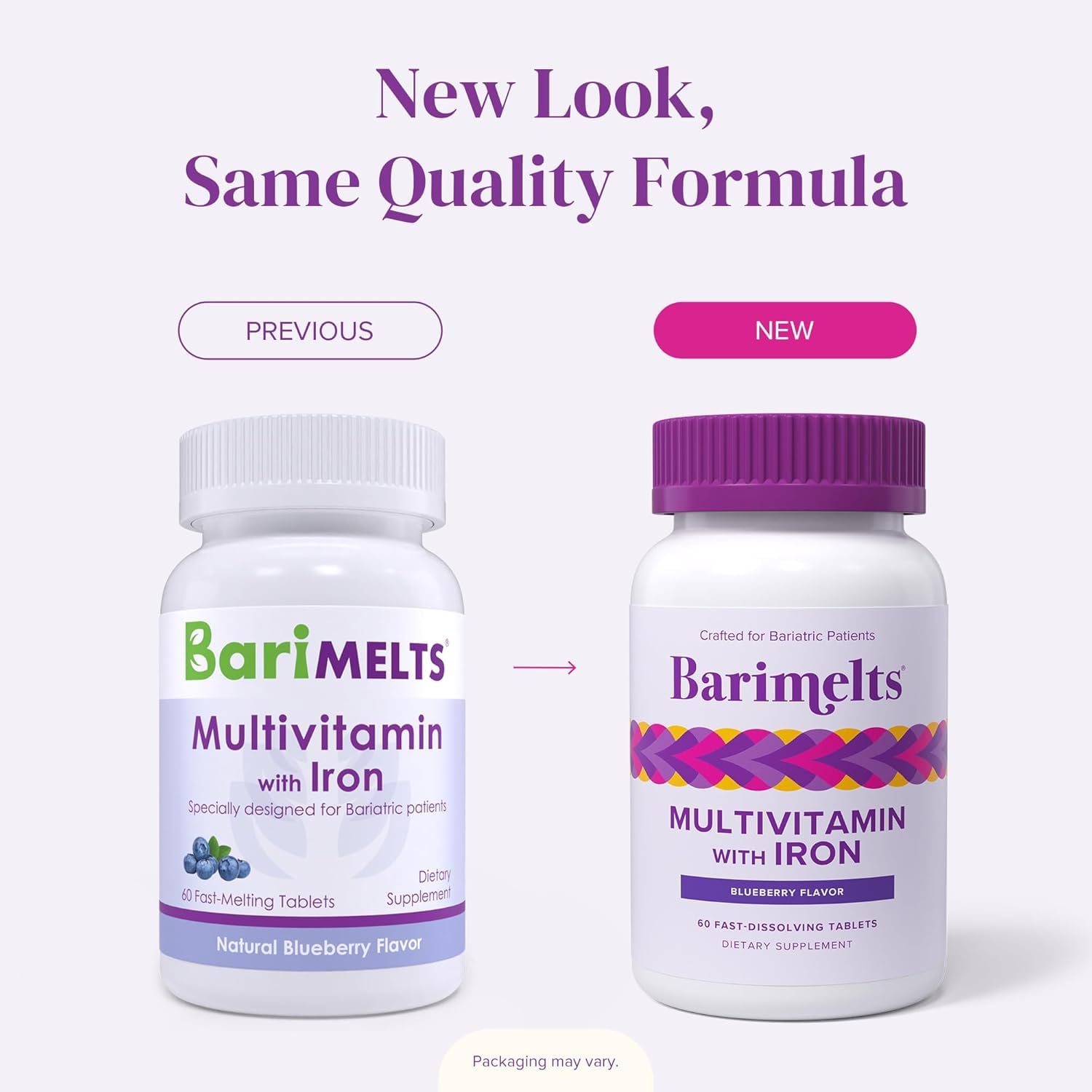 BariMelts Bariatric Multivitamin with Iron - 1 Month Supply (60 Fast-Dissolving Tablets) - Sugar-Free - Post-Op Bariatric Vitamins BariMeltsAu supplements