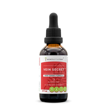 Secrets of the Tribe - Vein Secret, Vein Tonnig Formula, Herbal Supplement Blend Drops Alcohol-Free Liquid Extract (2 fl oz) Secrets of the TribeAu supplements
