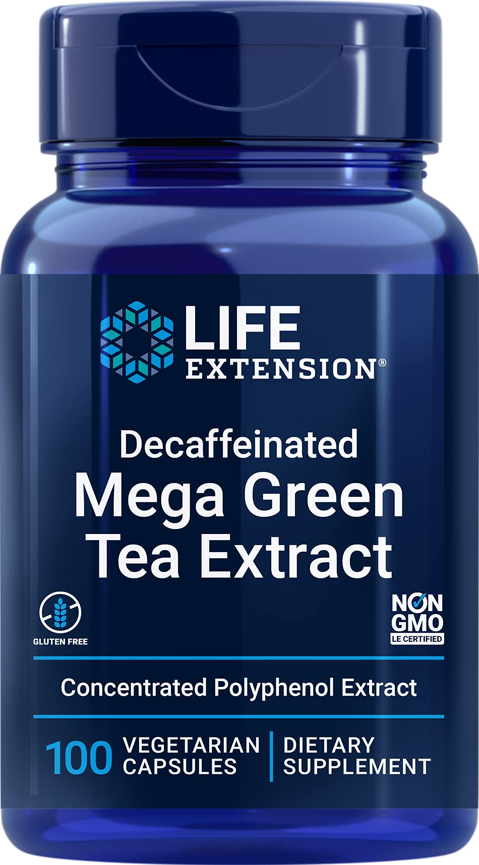 Life Extension Decaffeinated Mega Green Tea Extract – Polyphenol-Rich, Cell Health Life ExtensionUS supplements