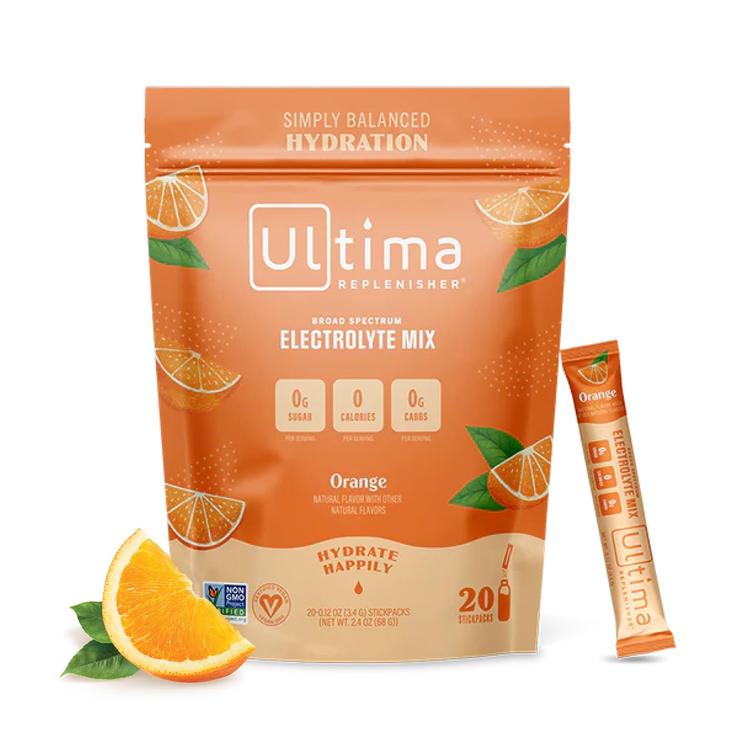 Ultima Replenisher Daily Electrolyte Drink Mix – Orange, 20 Stickpacks – Hydration Ultima ReplenisherAu supplements