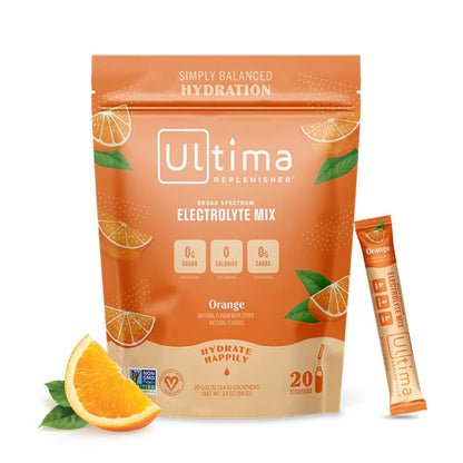 Ultima Replenisher Daily Electrolyte Drink Mix – Orange, 20 Stickpacks – Hydration Ultima ReplenisherUS supplements