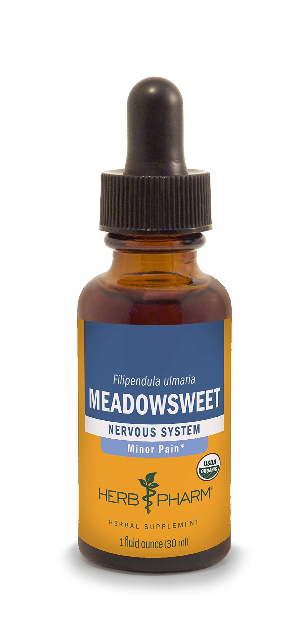 Herb Pharm Certified Organic Meadowsweet Liquid Extract for Minor Pain - 1 Ounce (DMEAD01) Herb PharmAu supplements