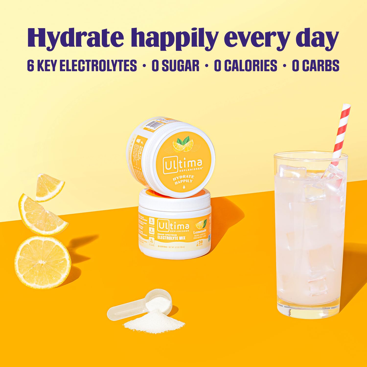 Ultima Replenisher Daily Electrolyte Drink Mix – Lemonade, 30 Servings – Hydration Powder Ultima ReplenisherUS supplements