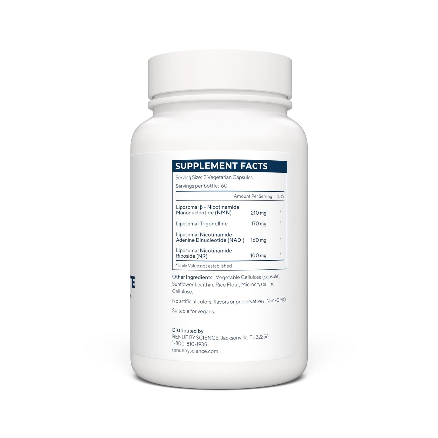 RENUE by SCIENCE NAD+ Complete | 120 Liposomal NAD Supplement Capsules with NMN, NR & Trigonelline - 210mg NMN & 160mg NAD per Serving | Bioavailable Formula for Increased Absorption | Made in the USA Renue By ScienceUS supplements