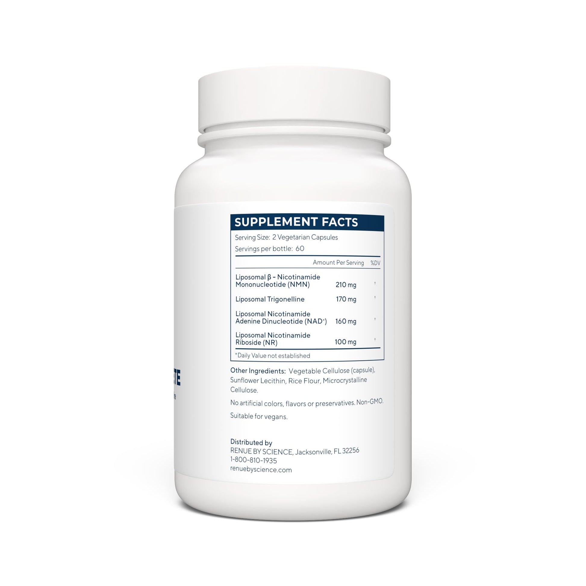 RENUE by SCIENCE NAD+ Complete | 120 Liposomal NAD Supplement Capsules with NMN, NR & Trigonelline - 210mg NMN & 160mg NAD per Serving | Bioavailable Formula for Increased Absorption | Made in the USA Renue By ScienceUS supplements