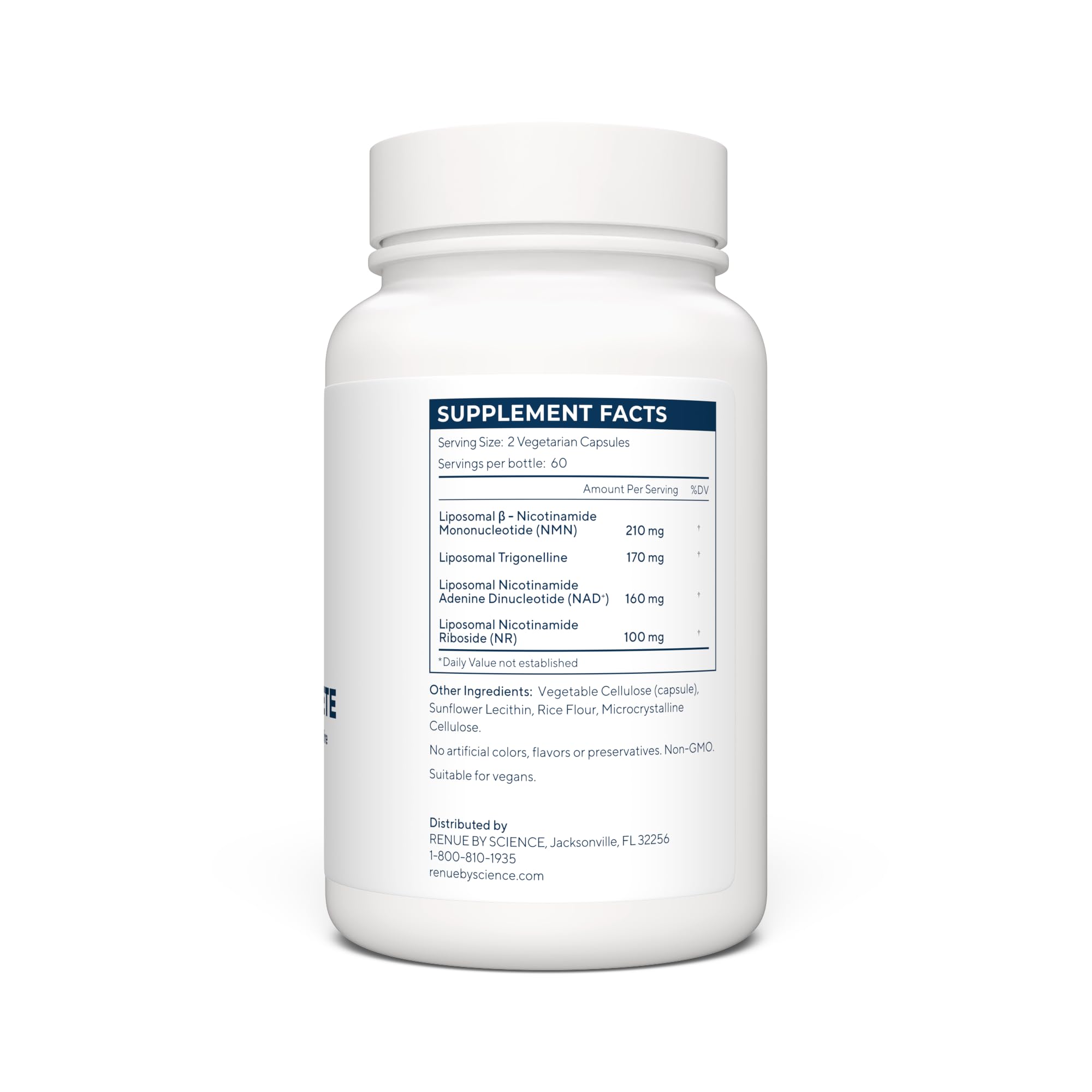 RENUE by SCIENCE NAD+ Complete | 120 Liposomal NAD Supplement Capsules with NMN, NR & Trigonelline - 210mg NMN & 160mg NAD per Serving | Bioavailable Formula for Increased Absorption | Made in the USA Renue By ScienceUS supplements