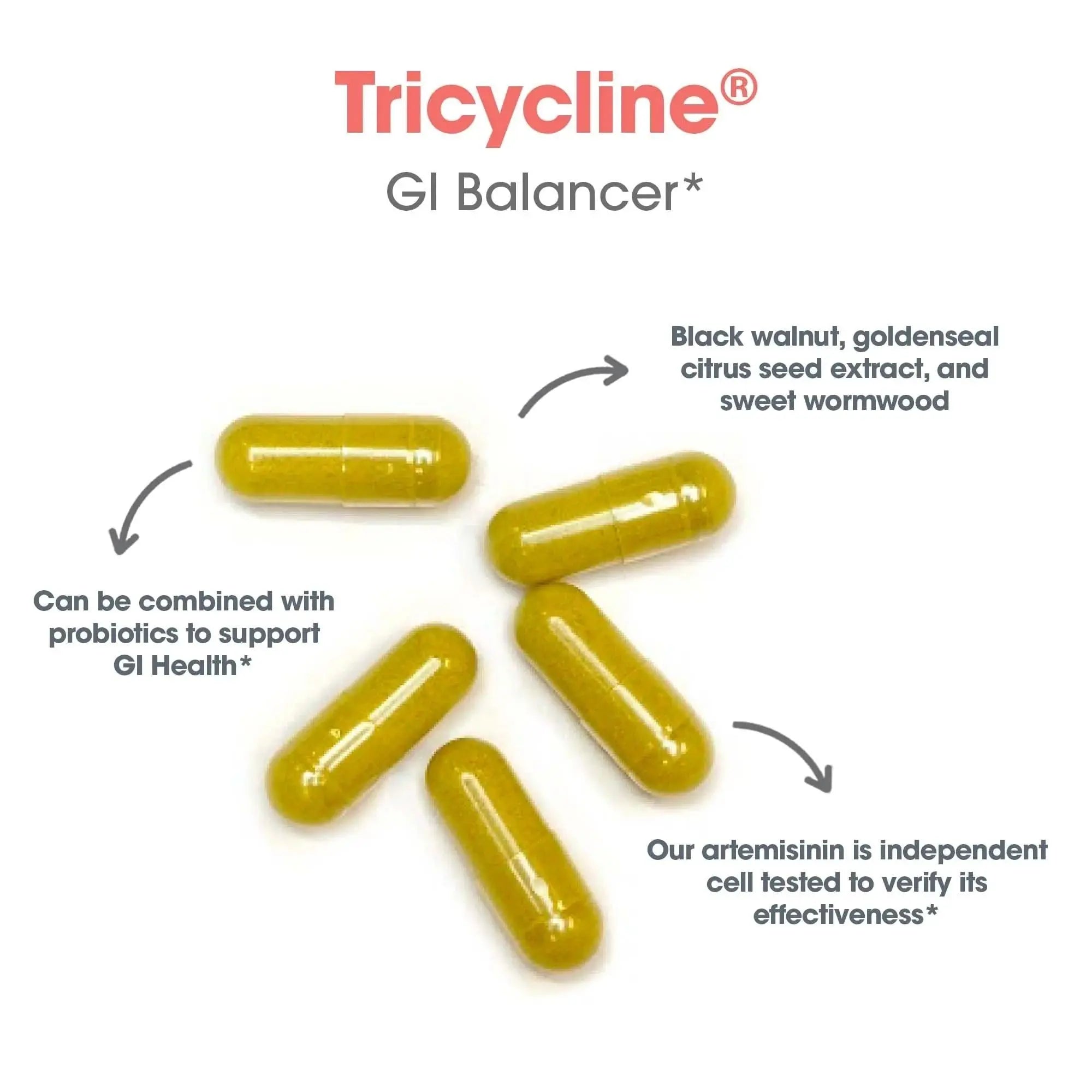 Nutricology TriBiotics - Berberine Artemisinin Botanical Blend - Gastrointestinal Support - Hypoallergenic - 45 Servings - 90 Capsules Allergy Research GroupAu supplements