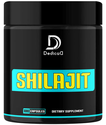 DEDICAD 1000Mg Shilajit Capsules - 180 Counts - Shilajit Supplement for Body Balance, Heart, Brain & Immune Health Support - Contains Natural Fulvic, Humic Acid & 85 Others DEDICADAu supplements