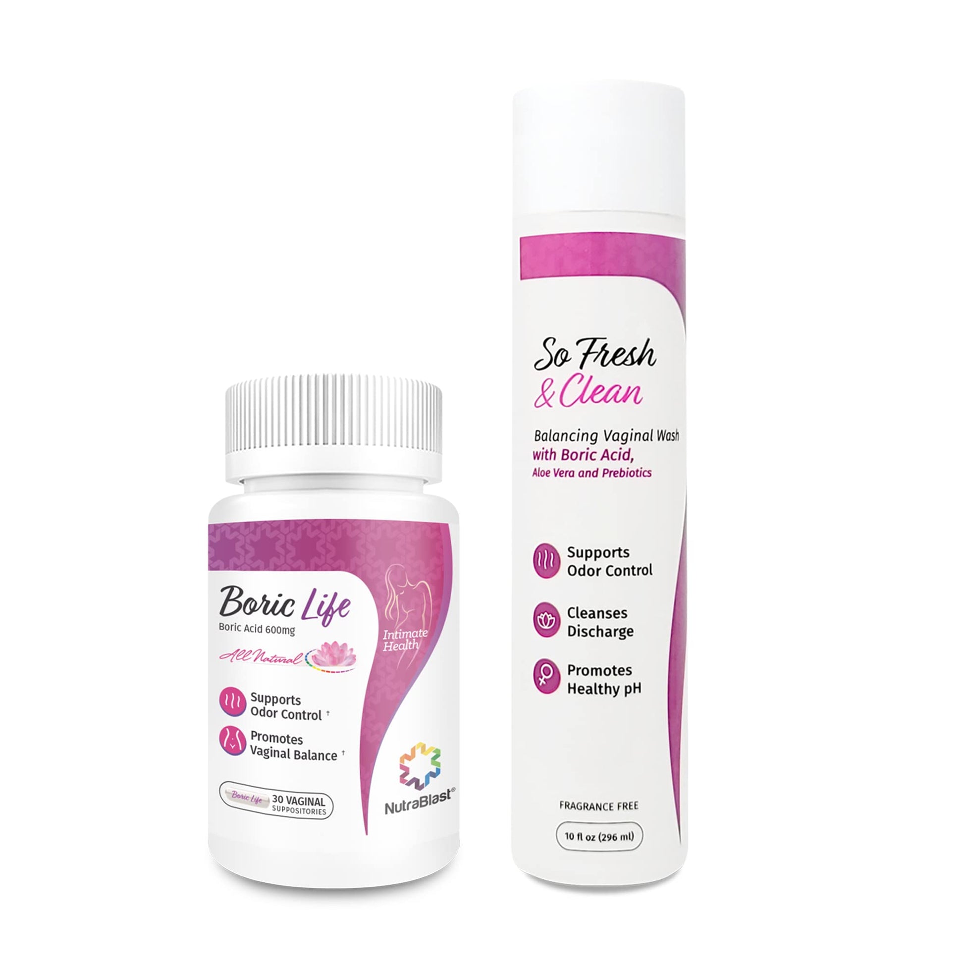 NutraBlast Boric Acid Vaginal Suppositories and So Fresh & Clean | Supports Odor Control NutraBlastAu supplements