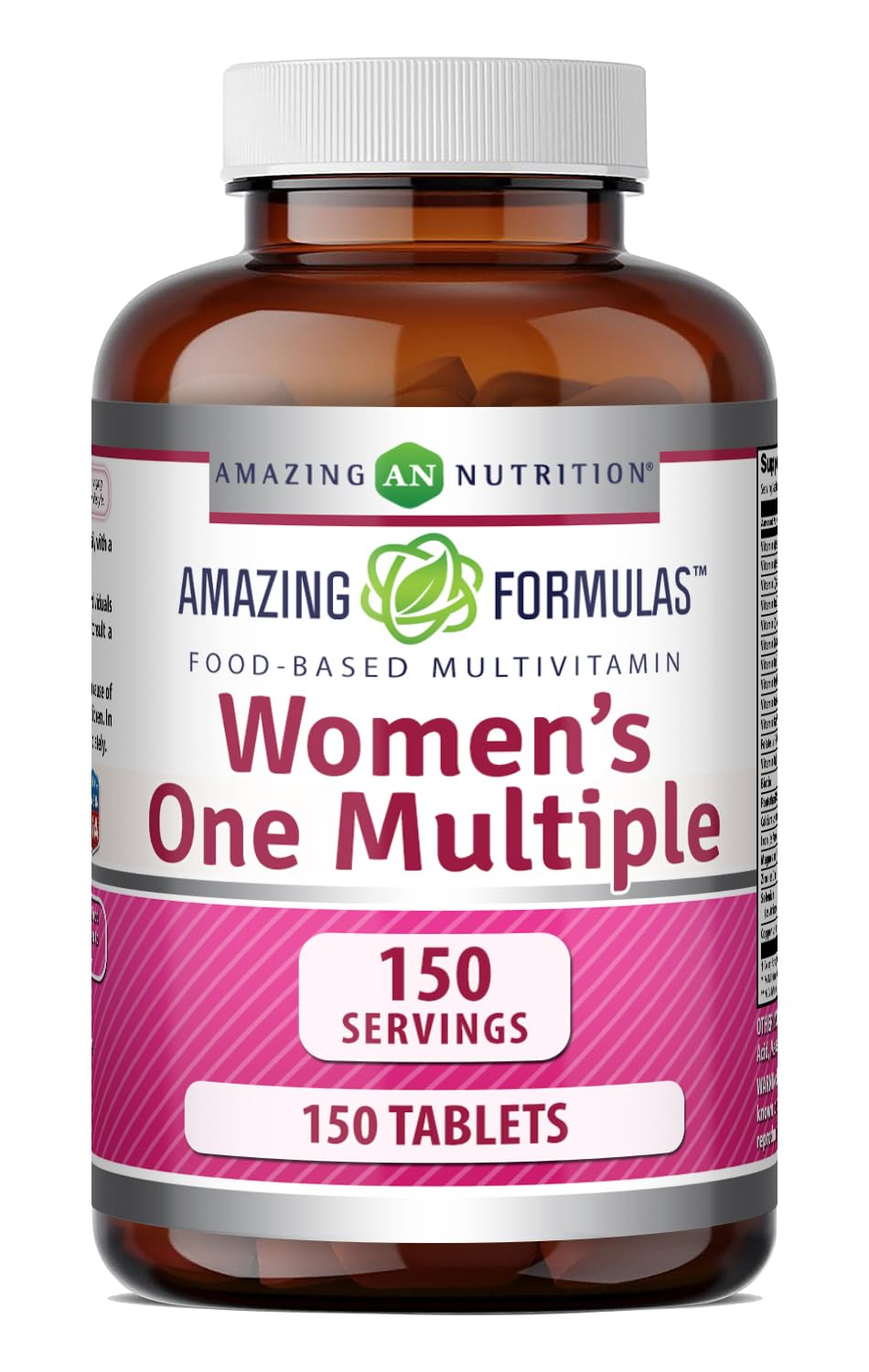 Amazing Formulas Women's One Multivitamin | Food Based | 150 Tablets, 5 Month Supply | Complete Blend of 40 Vitamins, Minerals & Probiotics Supplements | Non-GMO | Gluten-Free | Made in USA Amazing NutritionAu supplements