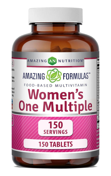 Amazing Formulas Women's One Multivitamin | Food Based | 150 Tablets, 5 Month Supply | Complete Blend of 40 Vitamins, Minerals & Probiotics Supplements | Non-GMO | Gluten-Free | Made in USA Amazing NutritionAu supplements