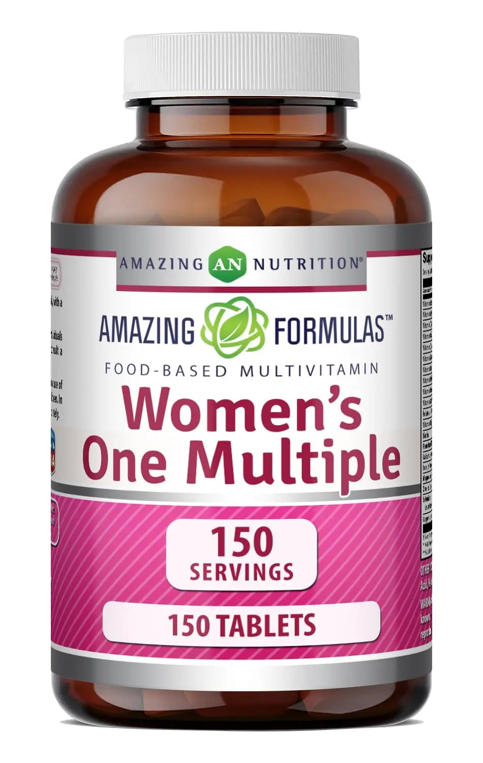 Amazing Formulas Women's One Multivitamin | Food Based | 150 Tablets, 5 Month Supply | Complete Blend of 40 Vitamins, Minerals & Probiotics Supplements | Non-GMO | Gluten-Free | Made in USA Amazing NutritionAu supplements