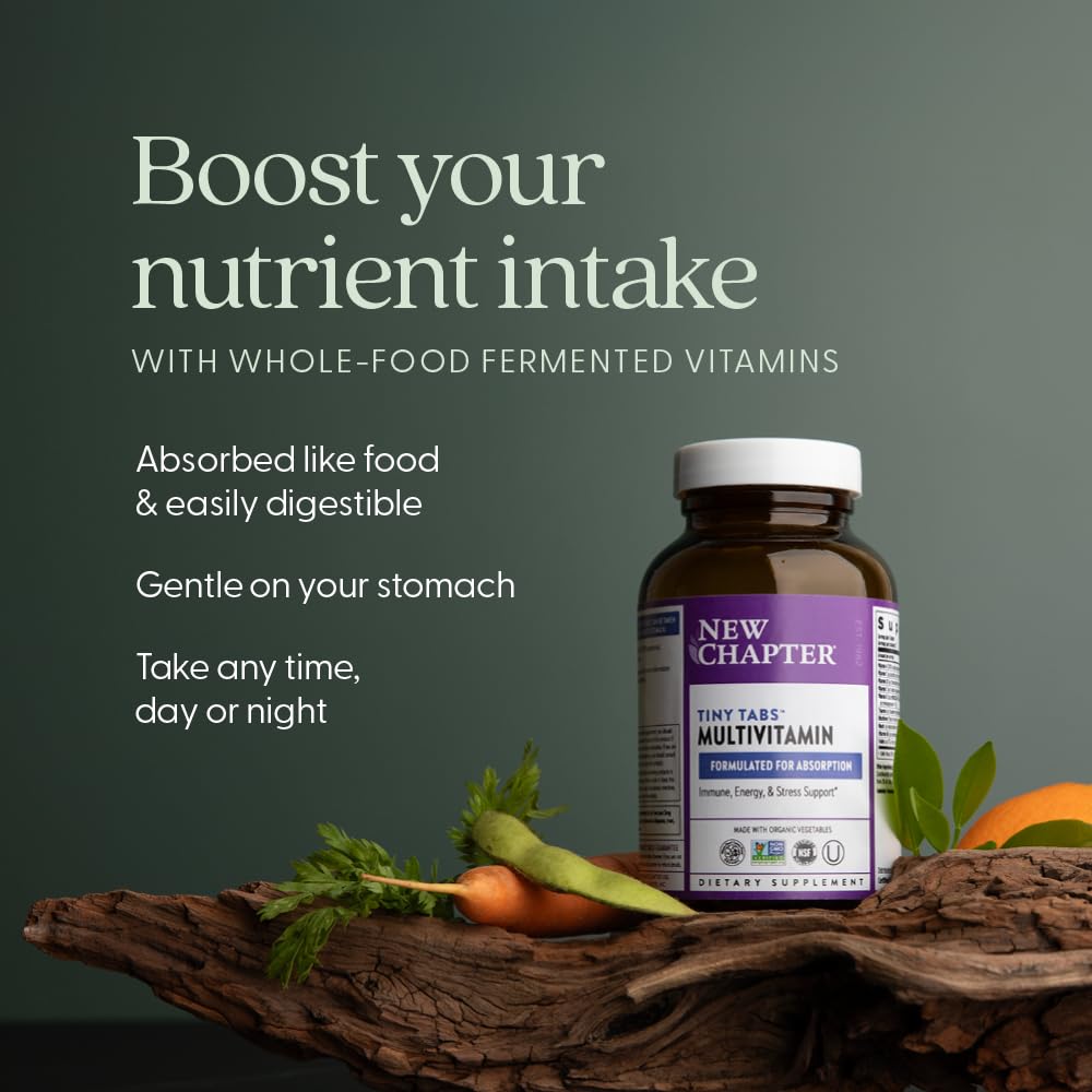 New Chapter Tiny Tabs Multivitamin with 20+ Nutrients for Immune, Cellular Energy & Stress Support, Including Vitamin D3 + B Vitamins, 192 Count New ChapterAu supplements