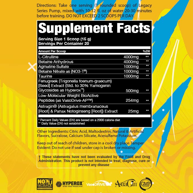 Legacy Series Pump Stim Free Muscle Pump Amplifier Pre-Workout Powder by AP Sports AP RegimenUS supplements