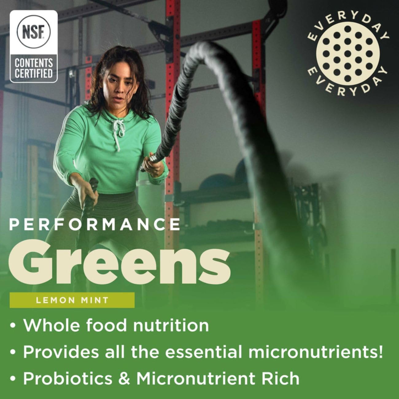 Gnarly Nutrition Greens Superfood Powder – Lemon Mint Performance Super Greens Powder – NSF Contents Certified – Organic, Probiotics & Essential Micronutrients - Lemon Mint, 11.64 oz Gnarly NutritionAu supplements