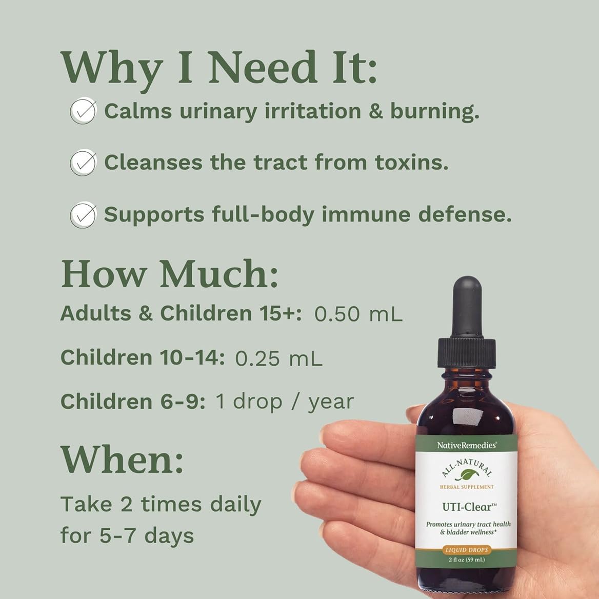 Native Remedies UTI-Clear for Urinary Tract and Bladder Health, 59 ml Native RemediesAu supplements