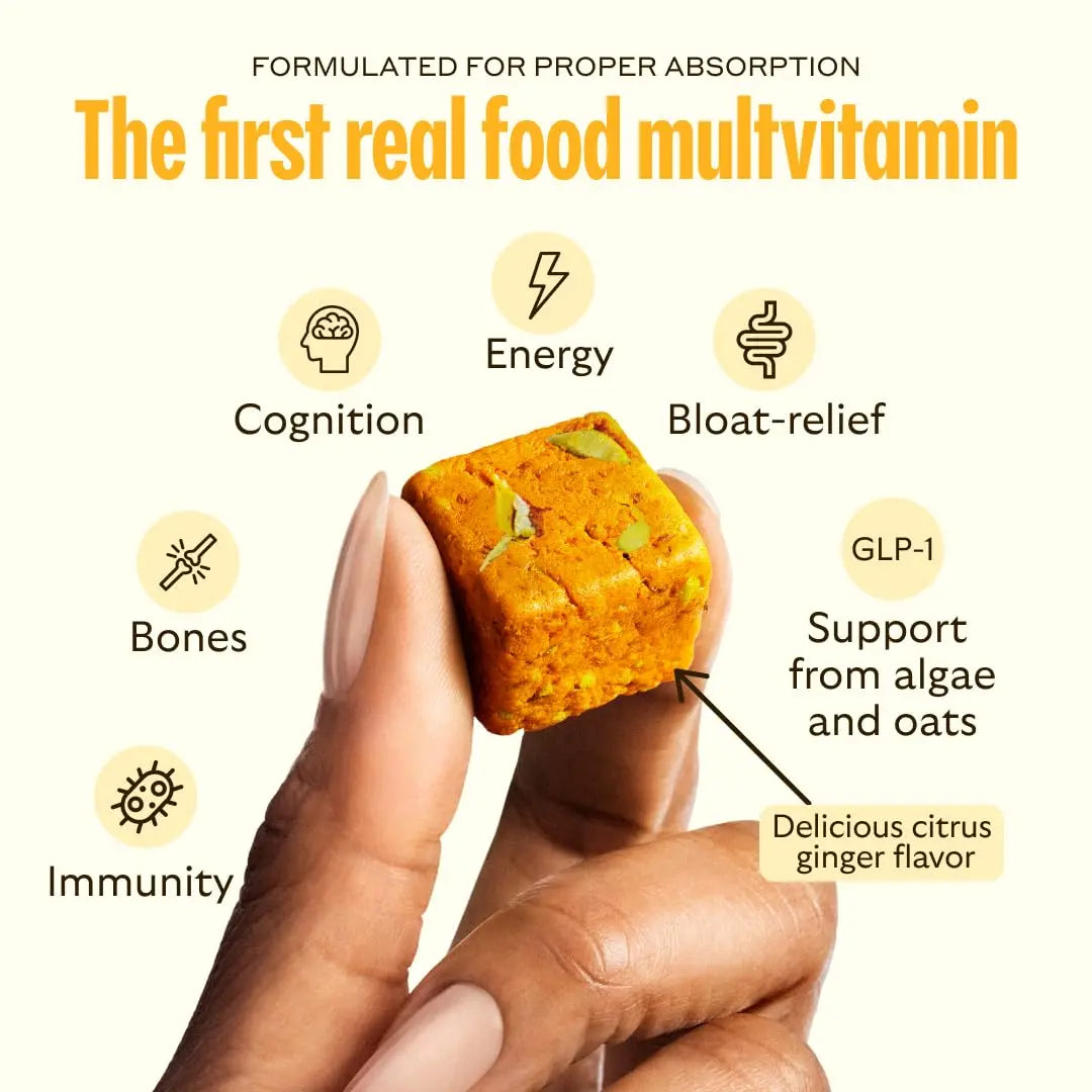 GEM Daily Bite for Women & Men, with 20+ Vitamins, Minerals & Superfoods Like Zinc, Vitamin D, B-Complex, K, Turmeric, Fiber & Prebiotics GEMAu supplements