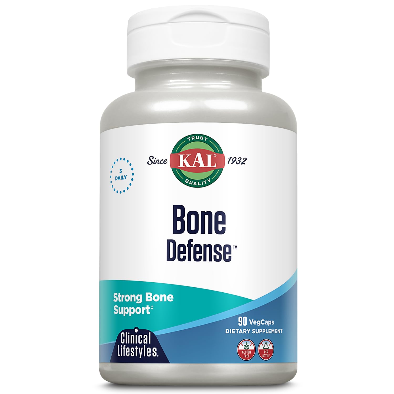 KAL Bone Defense | Healthy Bone Strength and Density Supplement | Calcium, Vitamin D3 and K2, Magnesium | 90ct, 30 Serv. KALAu supplements
