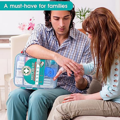 General Medi 420 Pieces Professional First Aid Kit - HardCase First Aid Box - Contains General MediUS supplements