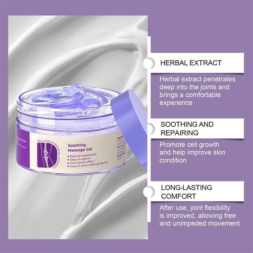 2PCS Joint Purple Gel, Purple Relief Soothing Massage Cream,Joint Activities Throughout The Body, Soothes Knees, Lumbar, Neck, Hands, and Feet AoamsfuAu supplements