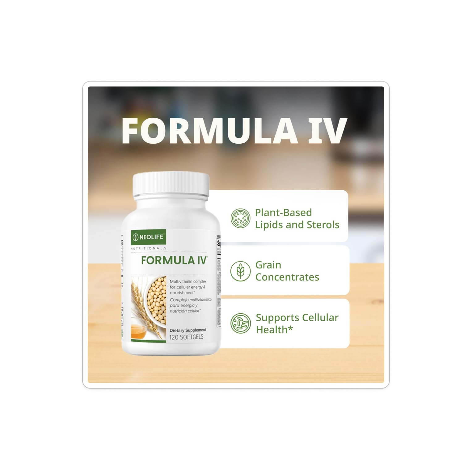 NeoLife - Formula IV Softgel - Vitamins A, C, D, E, B Complex, Multivitamins & Multi-Minerals, Multivitamin for Women & Men, TRE-EN-EN Grain Blend Supplements, Phyto Enzyme Blend - 120 Softgels NeoLifeAu supplements