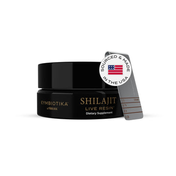 CYMBIOTIKA Pure Himalayan Shilajit Resin 500mg - 84+ Trace Minerals, High Potency with Elemental Gold & Fulvic Acid - for Energy, Focus, Immune & Digestive Support - Authentic Shilajit Resin CYMBIOTIKAUS supplements