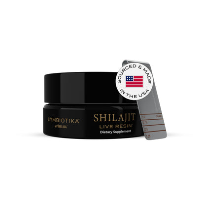 CYMBIOTIKA Pure Himalayan Shilajit Resin 500mg - 84+ Trace Minerals, High Potency with Elemental Gold & Fulvic Acid - for Energy, Focus, Immune & Digestive Support - Authentic Shilajit Resin CYMBIOTIKAUS supplements