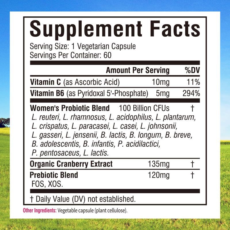 Innate Vitality Women’s Probiotics, 100 Billion CFUs 18 Strains, with Cranberry, Vitamin C Innate VitalityUS supplements