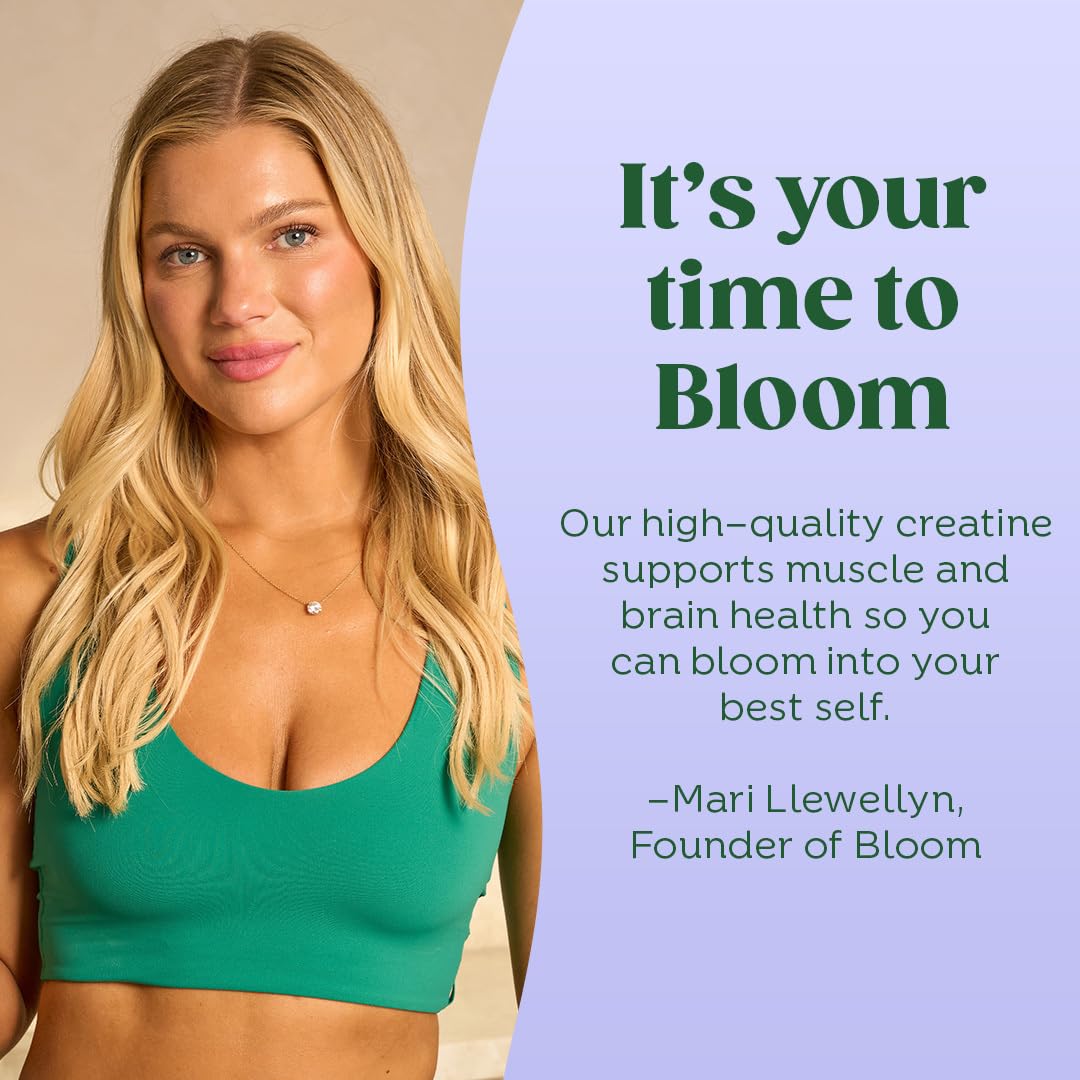 Bloom Nutrition Creatine Monohydrate Powder, 5g Micronized Creatine per Serving, Supports Muscle Recovery, Strength, Endurance, Pre or Post Workout, Gluten Free, Non GMO, Unflavored, 40 SVG, 7.3 oz Bloom NutritionAu supplements