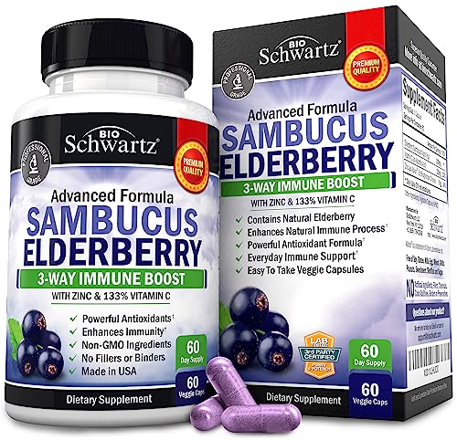 Elderberry with Zinc and Vitamin C for Adults - Immune Support Vitamins BioSchwartzUS supplements