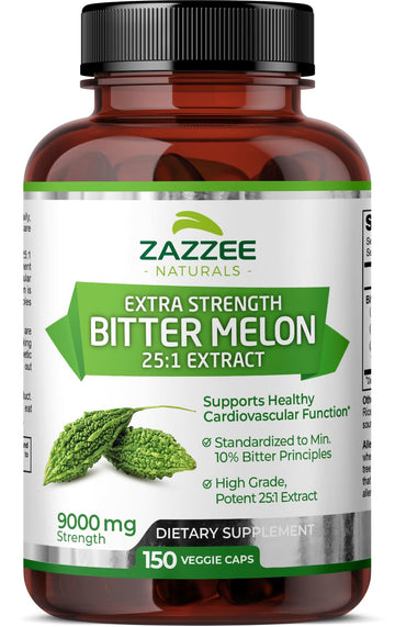 Zazzee Extra Strength Bitter Melon 25:1 Extract, 9000 mg Strength, 10% Bitter Principles ZazzeeAu supplements